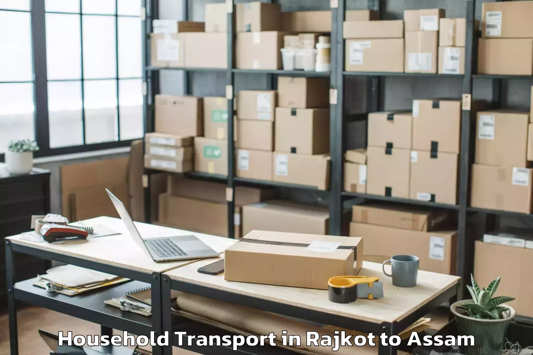 Get Rajkot to Hailakandi Household Transport